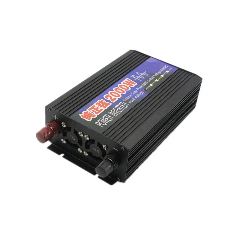 2000 Вт чистого синусоидального инвертора DC12V / 24V к AC220V 50 Гц инвертор с цифровым дисплеем для домашнего автомобильного телефона