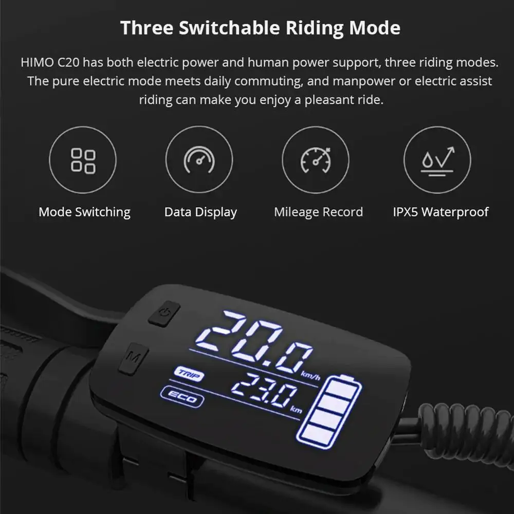 Xiaomi HIMO C20 10AH электрический мопед 25 км в час 250 Вт мотор складной электрический велосипед