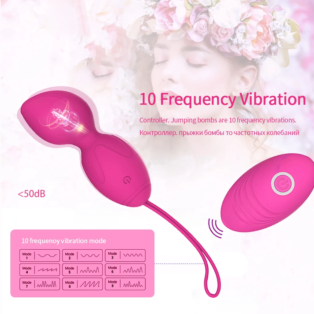 5pcs Safe Silicone Smart Ball Kegel Ball Vibrating Jumping Eggs Ben Wa Balls For Women Vagina Tighten Exercise Adult Sex Product