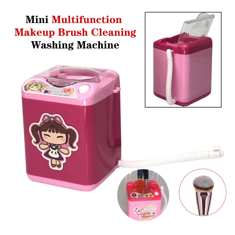 

Hot Mini Multifunction Makeup Brush Cleaning Washing Machine Professional Make up Brush Powder Puff Electric Cleaner Tool