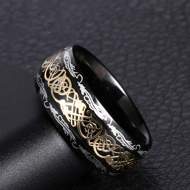 Dragon Ring For Men Women Wedding Stainless Steel Jewelry