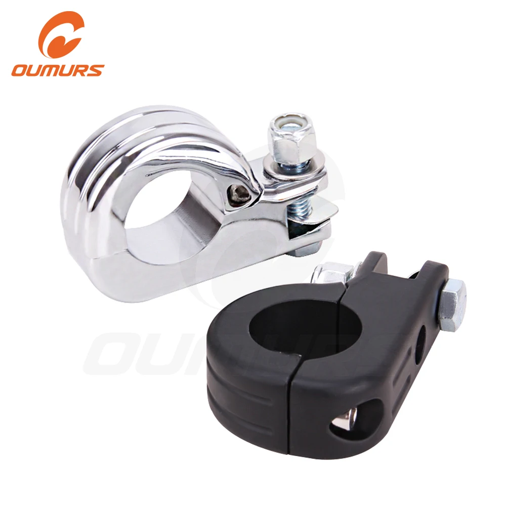 OUMURS Motorcycle 1 1/4" Mounting Clamps Engine Guard Crash Bar 1.25