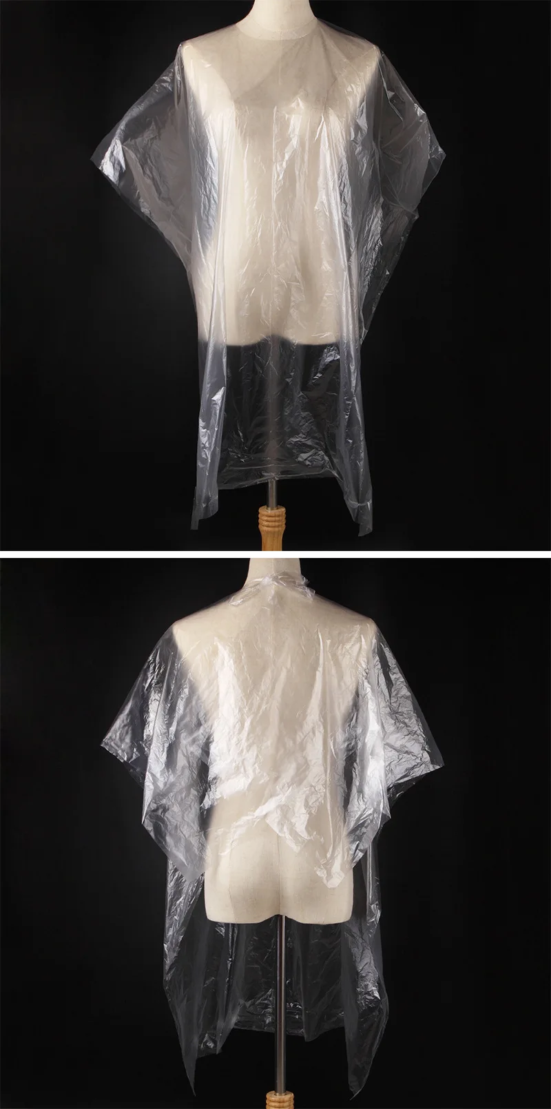 

50PCS Disposable Hairdressing Shawl Perm Salon Hair Coloring Transparent Scarf No Need To Wash Waterproof Membrane Cloth