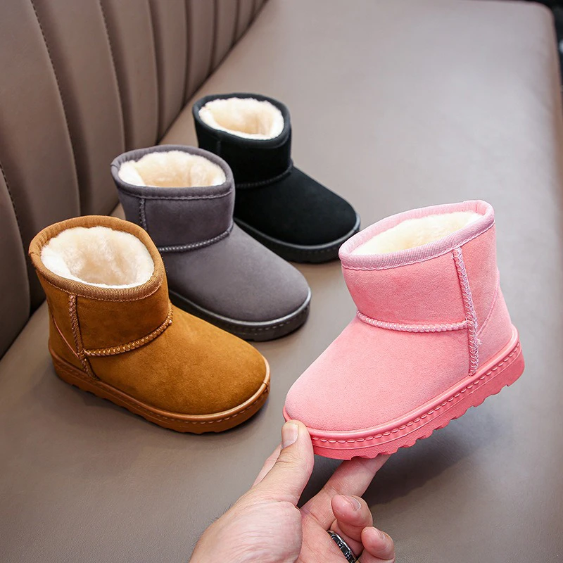 New Winter Toddler Boys Girls Warm   Boots Fashion Short Boots for Kids