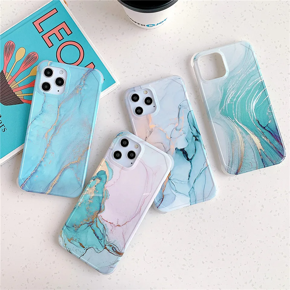 iphone 7 cardholder cases Marble Silicone Phone Cases For iphone 12 11 Pro Max 8 7 Plus XR X XS Max SE 2020 Case Shockproof Cover Full Protective Back iphone 6s plus phone case