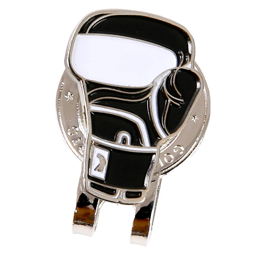 

Magnetic Golf Ball Marker Golf Hat Clips for Cap Belt Tie with Golf Glove Pattern Design, 2 Colors Available for Your Choice