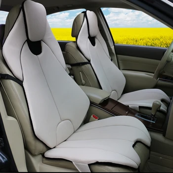 

2 pcsAuto Seat Front Cover Leather Sport Racing car styling Universal Car Chair Cushion Protector For Bmw Smart Fortwo Mercedes