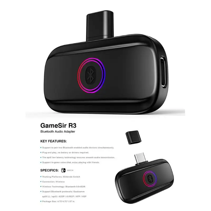 Беспроводной адаптер с Bluetooth для Nod переключатель аудио передатчик гарнитура динамик ноутбук