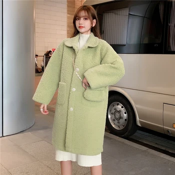

COIGARSAM Winter Dresses White Green Quality Low Meters Apricot Half 6319