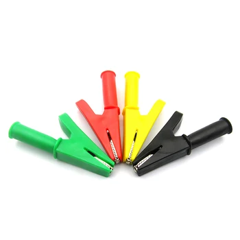 

Pure copper battery clip alligator clip wire clip medium with 4mm jack high voltage all-inclusive sheath test clip 30A