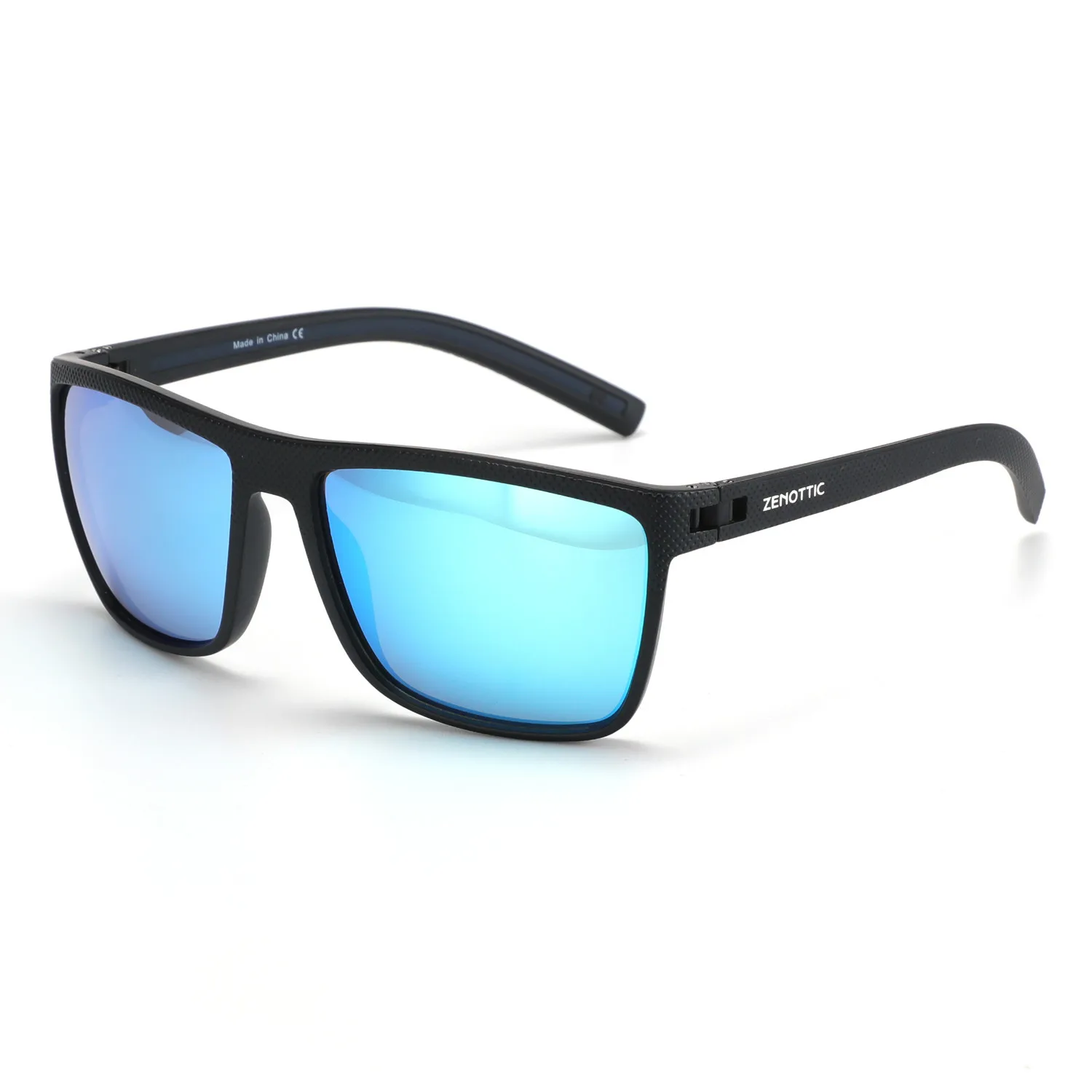 ZENOTTIC, квадратные солнцезащитные очки для мужчин, поляризационные, UV400, модные солнцезащитные очки, зеркальные, спортивные, защита от солнца, очки для вождения, oculos - Цвет линз: BLUE