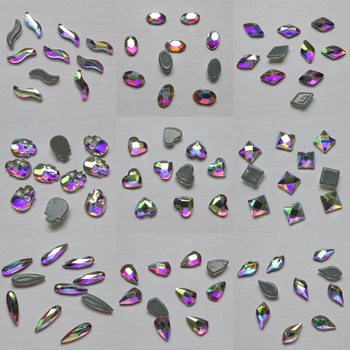 

Crystal AB Hotfix Rhinestones Iron On Flat Back Crystals Hot Fix Flatback Stones Glitter Strass For Clothes DIY Decorations