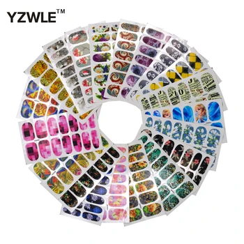 

20 Sheets 105mm x 60mm DIY Full Wraps Decals Nails Art Water Transfer Printing Stickers For Manicure Salon