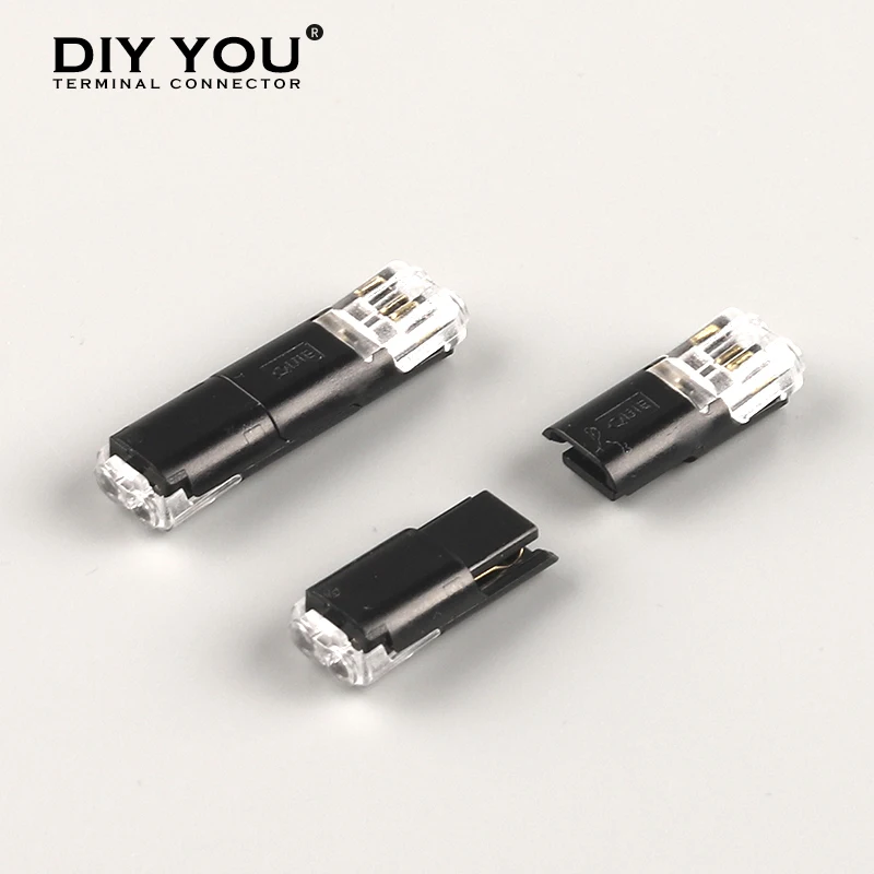 

Butt Type 2pin Quick plug in Wire Connector Electrical Cable Splice Crimp Terminals for LED strip Car Wiring Connectors 22-20AWG
