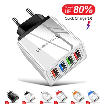 

EU/US Plug USB Charger Quick Charge 3.0 For Phone Adapter for Huawei Mate 30 Tablet Portable Wall Mobile Charger Fast Charger