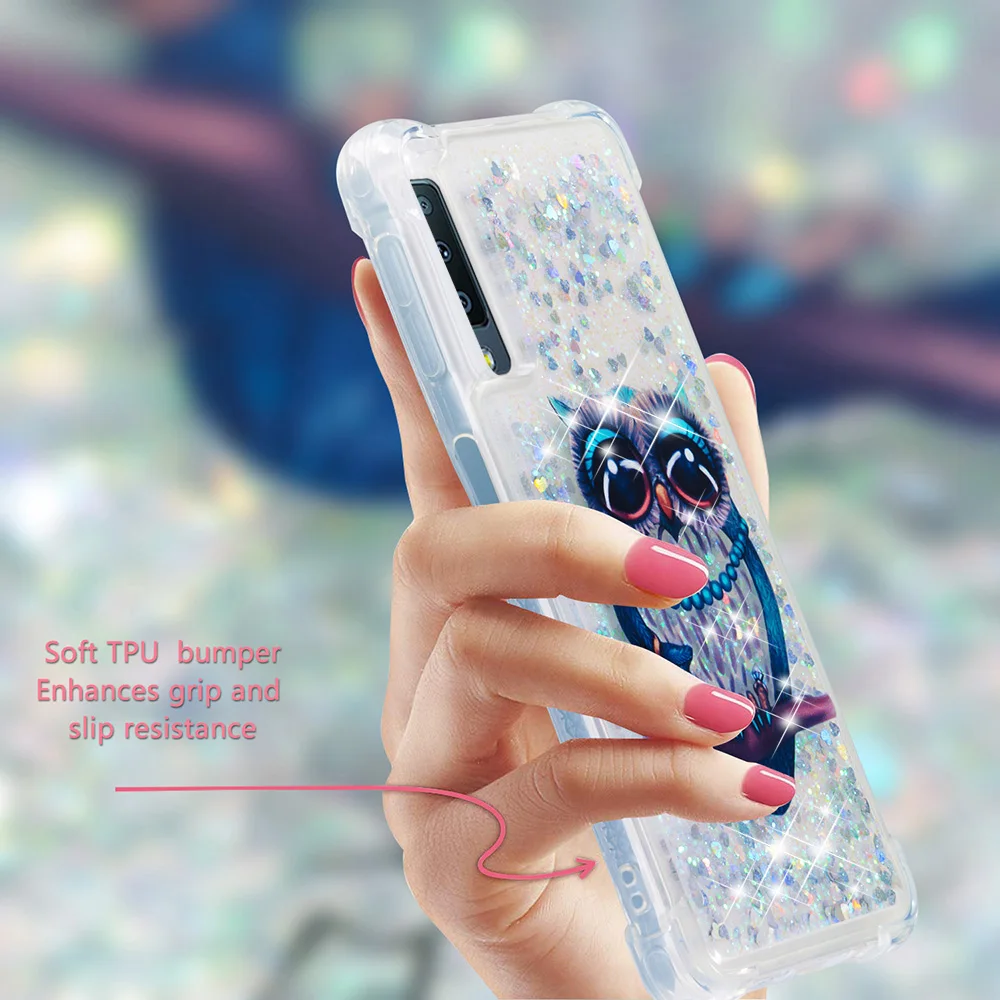 Для Samsung Galaxy A7 2018 A750 динамический жидкий зыбучий песок чехол SM A750FN/DS A750X A750F A750FN a750X