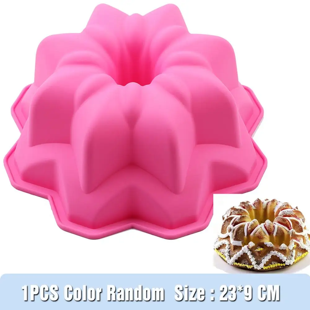 Chiffon Cakes Silicone Cake Mold Flower Shape Silicone Cake Pan