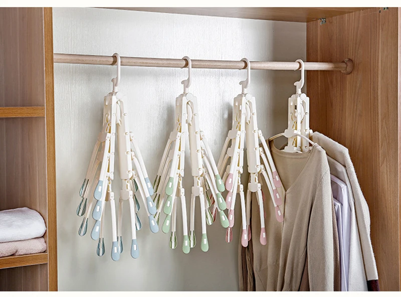 Волшебная вешалка для одежды Складная Вращающаяся сушильная стойка многофункциональная пластиковая вешалка для одежды для гардероба шкаф Органайзер для хранения