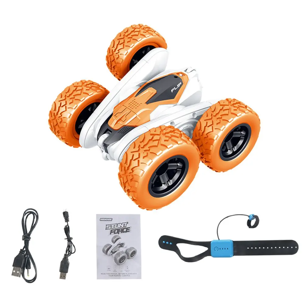 

RC Watch Remote Control Stunt Car Rotating Rollover Car Torsion Arm Car Double-Sided Remote Control Car Model Toy