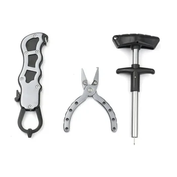 

3pcs/set Fish Lip Grip + Fishing Pliers + Hook Remover Tackle Set Fish Gripper Decoupling Device Tools Combo