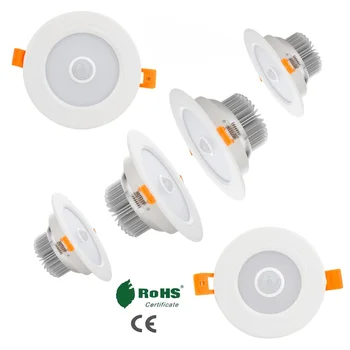 

LED Panel Downlight Recessed Ceiling Light PIR Infrared Motion Sensor AC 85-265V 3W 5W 7W 9W LED Bulb Cold White 6000K For Home