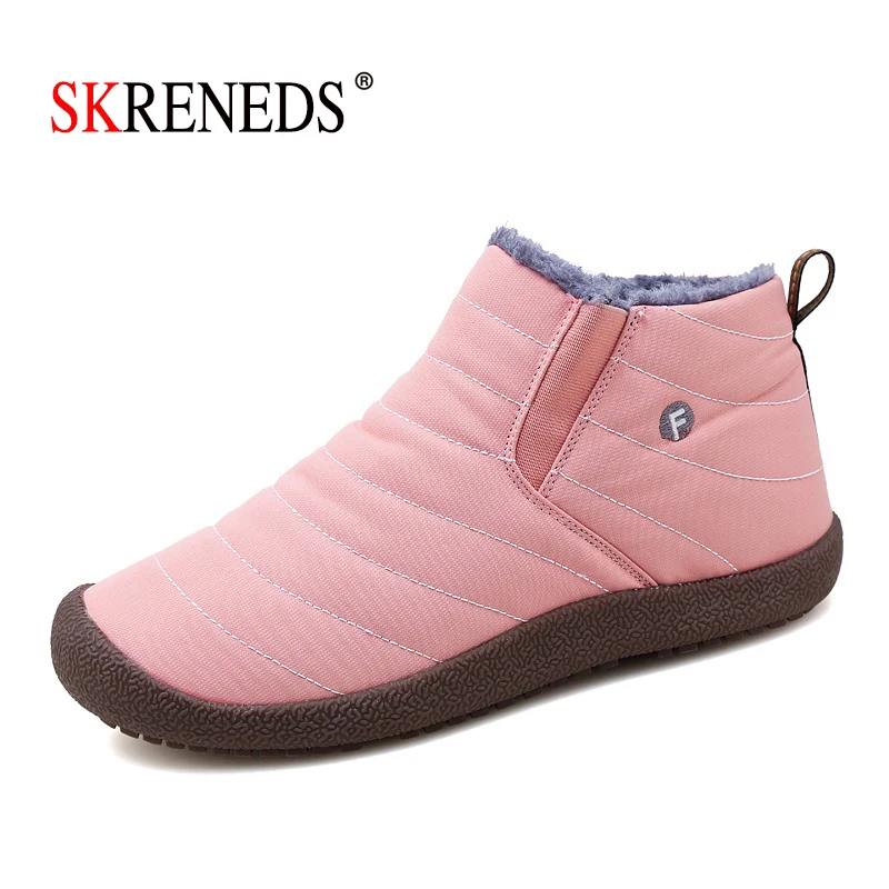 

SKRENEDS Brand New Hot Sale Winter women sneakers Men's Boots Warm Plush Ankle Boots Waterproof Snow boots Outdoor Big Size