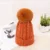 Fashion Knitted Winter Hat Striped Women's Winter Hats 2022 Pink Fur Pompom Wool Beanies Thick Skullies Cap Faux Pom pom Hat 11