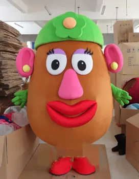 

Advertising Mrs. Potato Mascot Costume Suits Party Game Dress Outfits Advertising Promotion Carnival Halloween Xmas Adults