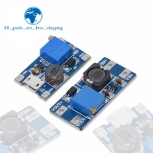 Tzt mt3608 DC-DC step up conversor impulsionador módulo de fonte de alimentação boost step-up placa de saída máxima 28v 2a kit diy