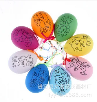 

Creative Children Hand-Painted Map Easter Painted Egg DIY Model Plastic Egg Crestor Drawing