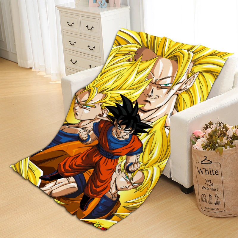 Аниме Dragon Ball печатные фланелевые плюшевые откидное покрывало детское одеяло для девочек Путешествия Диван Одеяло Теплый Хэллоуин