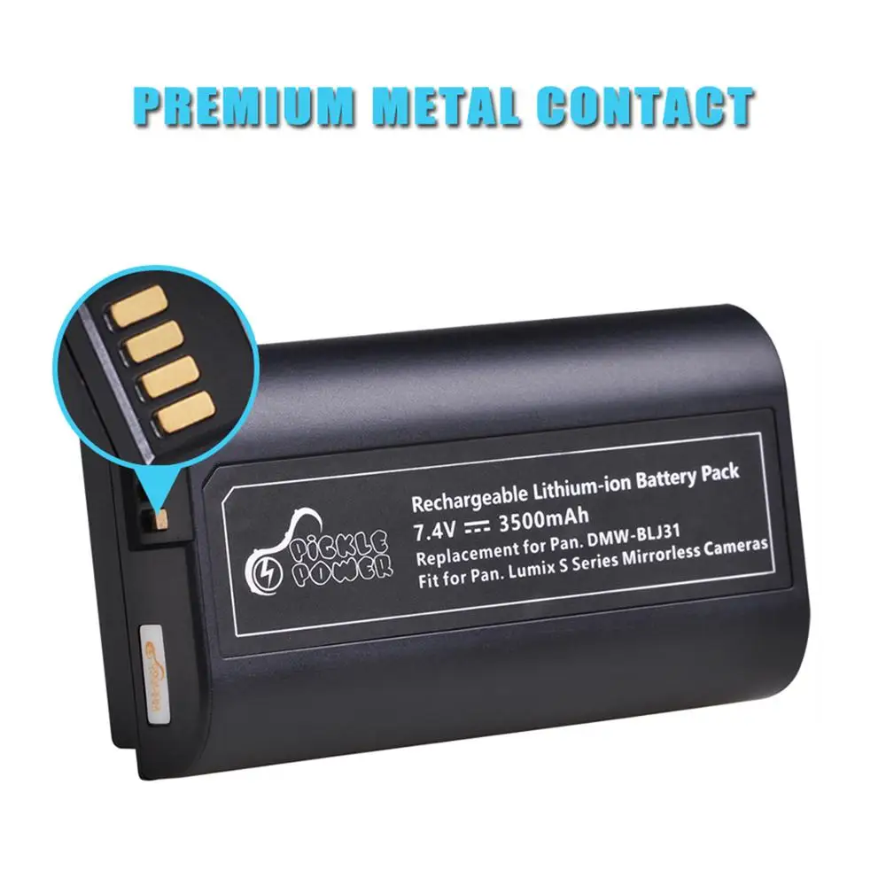 

3500mAh DMW-BLJ31 DMW BLJ31 Camera Battery for Panasonic Lumix DC-S1, DC-S1H, DC-S1R