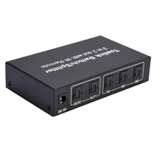 3 in 2 Out Digital Optical Audio Toslink Switch Splitter with IR Remote