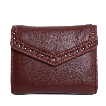 

High Quality Cow Leather Women Wallets ID Card Holder Ladies Wallet Coin Pocket Short Small Purses