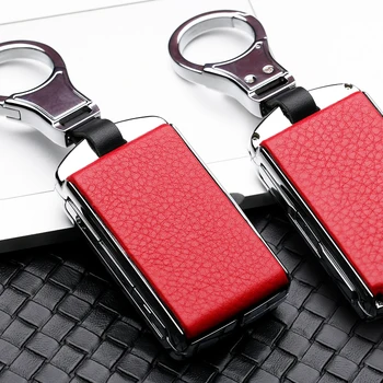

Zinc alloy+Genuine Leather car key protection case cover For Volvo XC90 XC60 XC40 V90 S90 2017 2018 T5 T6 2015 2016 T8 Keychain