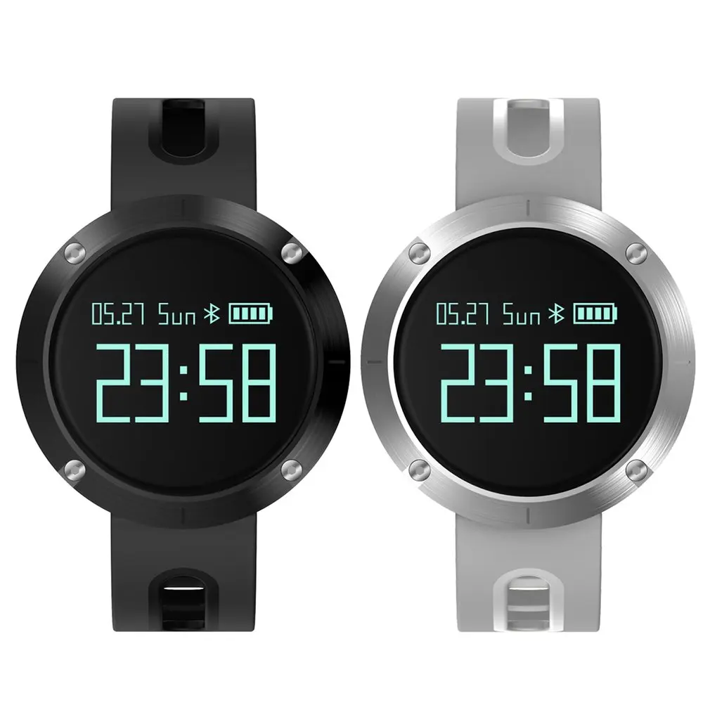 DM58 Silver Smart Watch Sleep Blood Pressure Monitor Pedometer Smart Bracelet IP68 Waterproof Sport Smartwatch for iOS Android
