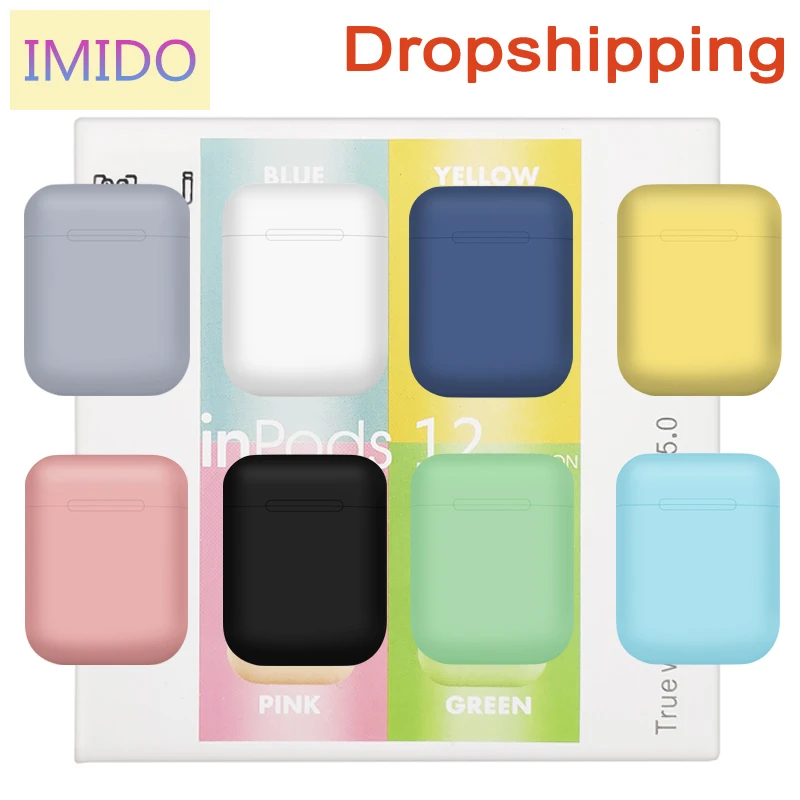 Tws беспроводные наушники Bluetooth наушники 3D стерео звук i12 гарнитура спортивные красочные наушники для Iphone Xiaomi Samsung Huawei|Наушники и гарнитуры|   | АлиЭкспресс