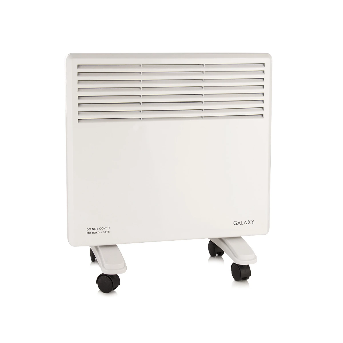 Обогреватель конвекционный Galaxy GL 8226 (мощность 1200 Вт, подходит для установки во влажных помещениях, обогрев площадей до 15 кв.м, оснащен колесиками)