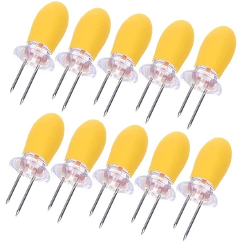 

Heat Insulation Corn Holder Skewers Twin Prong BBQ Fork for Sweetcorn, 5 Pair(10 Pieces)for Kitchen Tools BBQ Outdoor