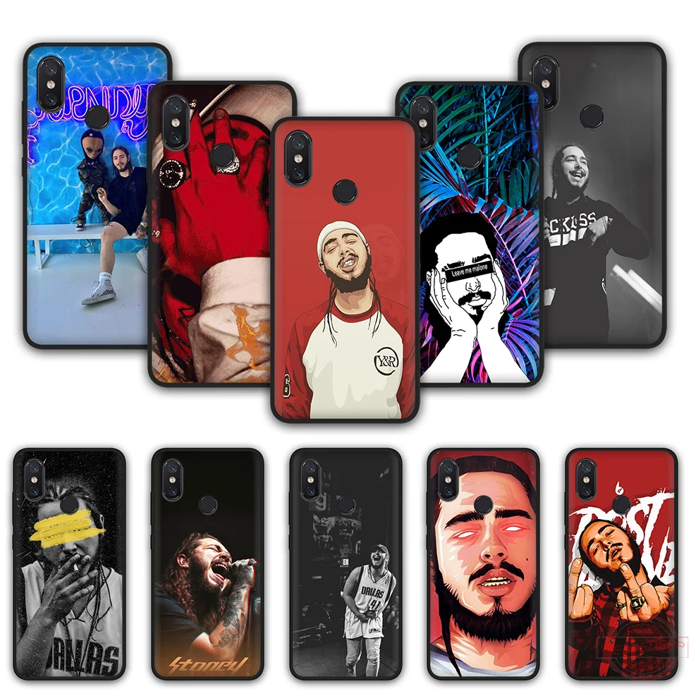 WEBBEDEPP Post Malone Soft TPU Silicone for XiaoMi Mi 6 8 9 F1 A1 A2 5X 6X A3 CC9 MAX 3 9T Pro Note 10 |