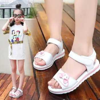 

Girls Princess Beach Sandals Cute Bow Children Summer Shoes Anti Slip Diamond Kids Sandal For Girls Roman Shoes