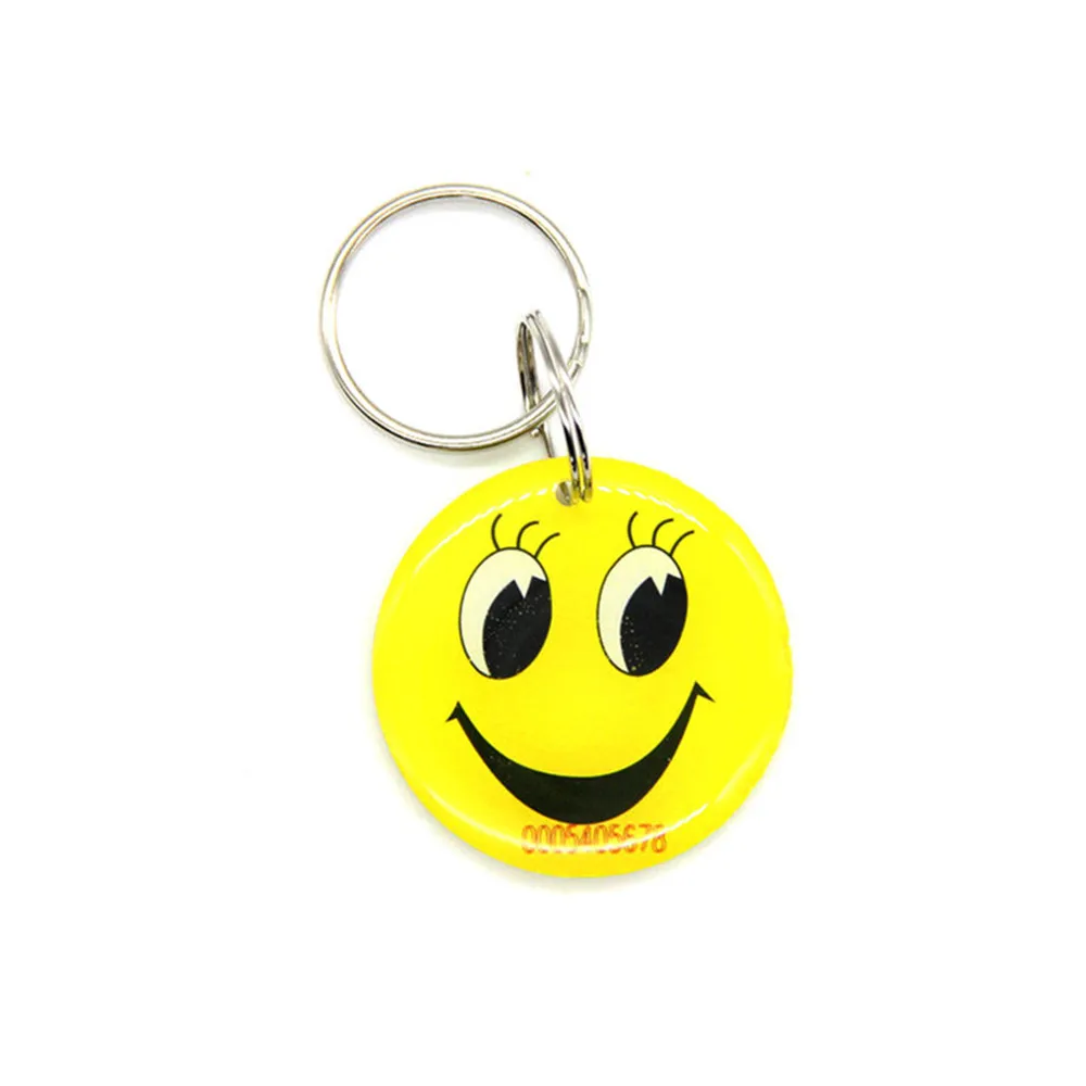 

1pcs 125khz EM4100 TK4100 RFID Yellow Smiling Face ID Waterproof Read Only Dropping Glue Card Keyfob Token Tag Access Control