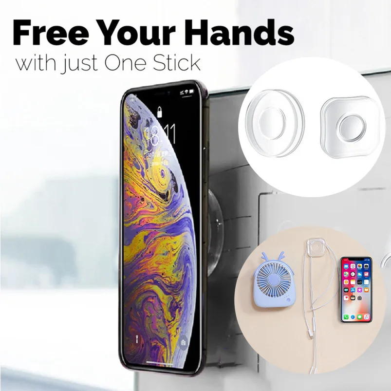 

Multi-function Silicone Nano Universal Mobile Phone Holder Sticker Kitchen Bathroom Accessories Storage Car Phone Holder