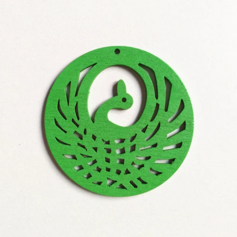 

FUYIER Wooden Bird Pendant For Key Chains Necklace for Toy For Earring DIY Accessories 12 pcs