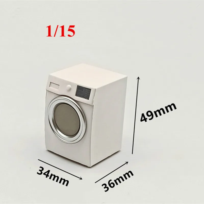 Creative 1:20/15/25 Dollhouse Miniature DIY Scene Decoration Mini Washing Machine for Model Hobbies 4
