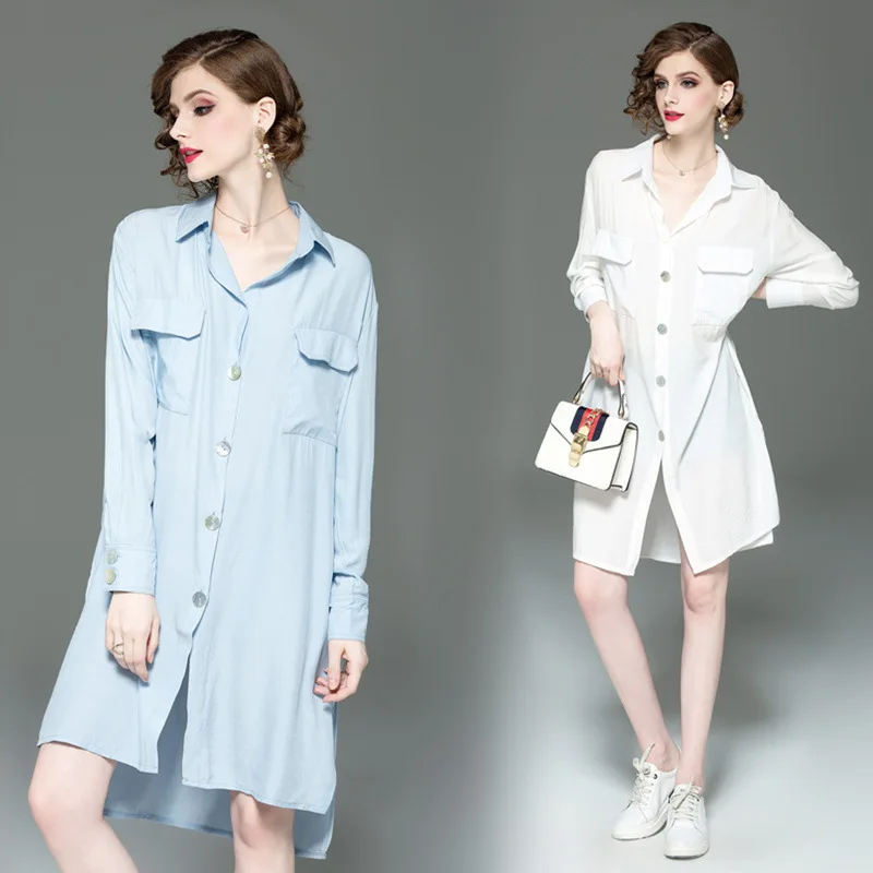 

Photo Shoot 2019 Summer WOMEN'S Coat Fashion Casual Sun-resistant Service Mid-length Long Sleeve Sun-resistant Coat Women's Fash