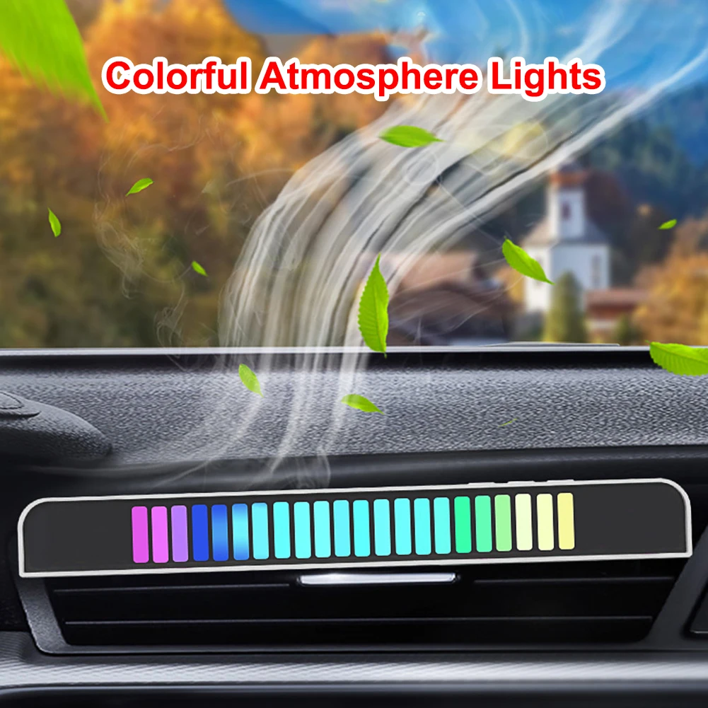 Автомобильная атмосферная лампа 5 уровней 18 режимов Голосовая активация RGB