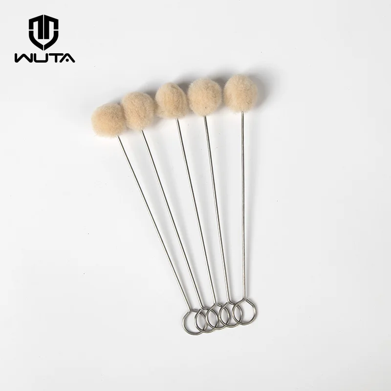 WUTA 10pcs/pack Natural Wool Daubers Leather Dyeing Finishes Applicator Glue Paint leather craft tool Send by Standard Shipping