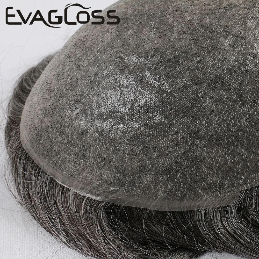 EVAGLOSS накладки из искусственных волос Для мужчин s 0 06 08 мм V Петля PU искусственной