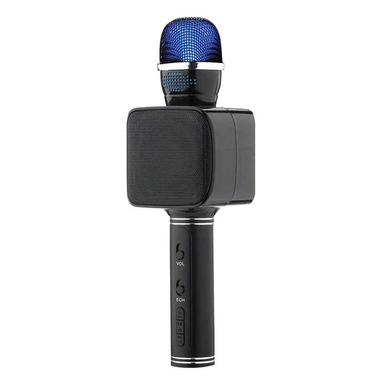 SU-YOSD Ys-68 микрофон караоке с ночной Светильник в руке - Цвет: Black